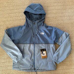 The North Face Womens Novelty Antora Indigo Stone Blue Windbreaker Rain Jacket S